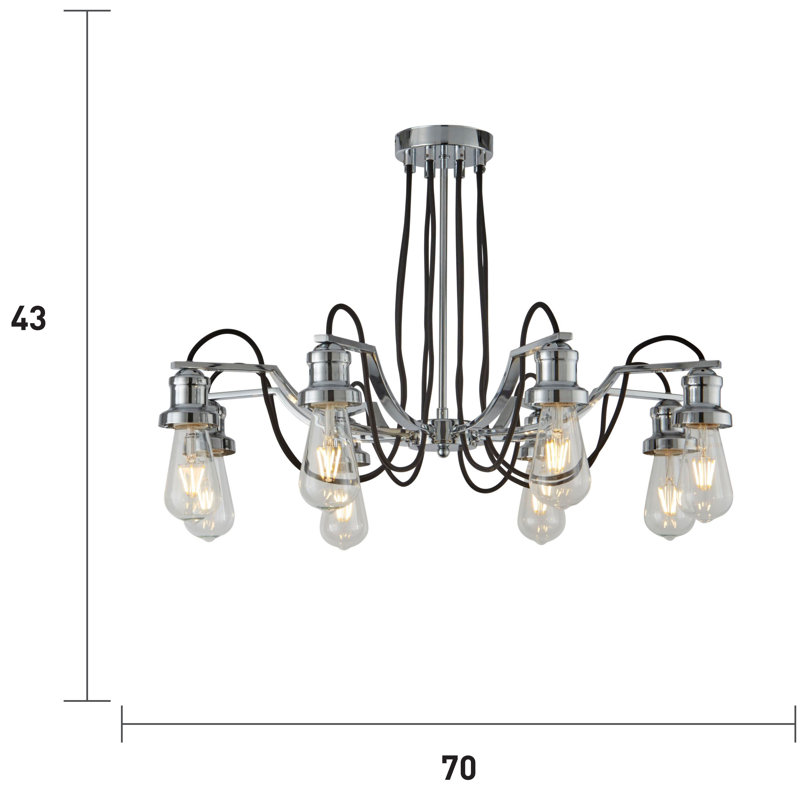 Aveley Ceiling Cable, Chrome