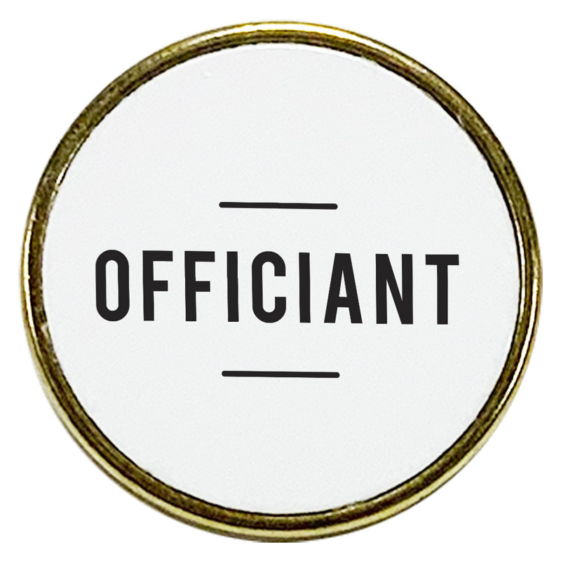 Épinglette Officiant en émail
