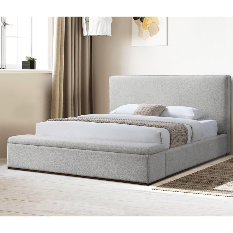Lit en lin avec rangement, Roi