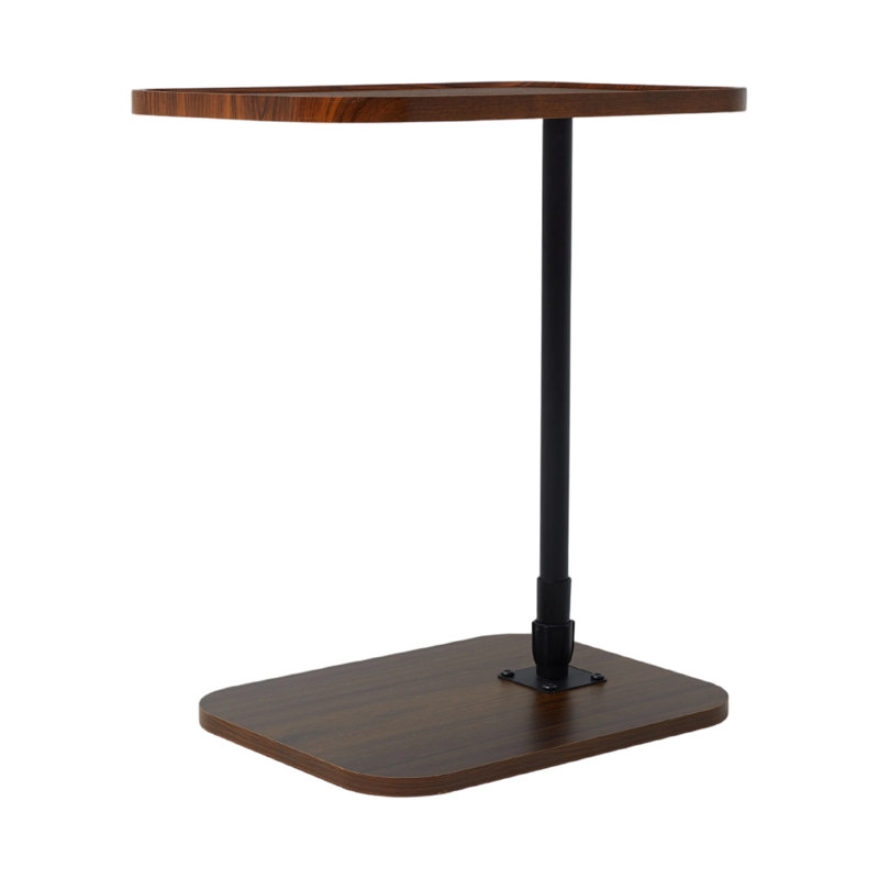 Tray Top Pedestal End Table, Brown
