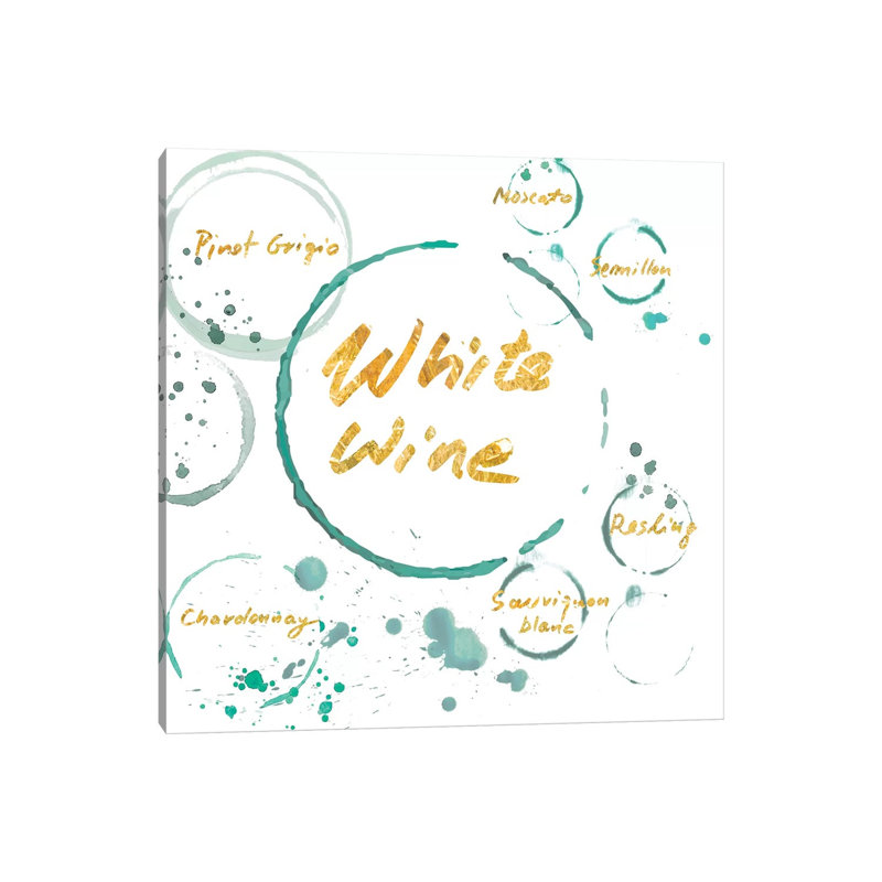 White Wine Gold - Wrapped Canvas Painting, 30.48 cm H x 30.48 cm W
