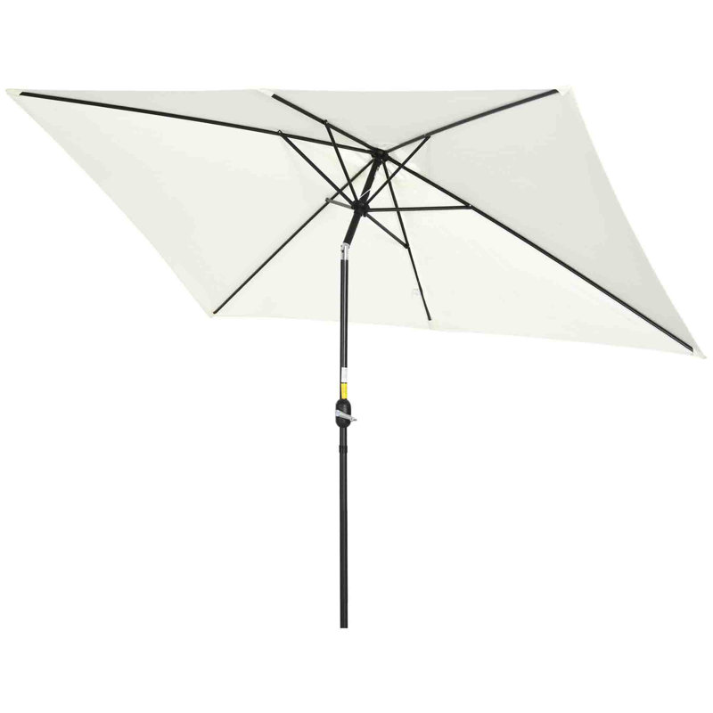 295cm Market Parasol, Cream/White