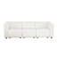 Ensemble de canapé de salon en microfibre blanc 3 pièces