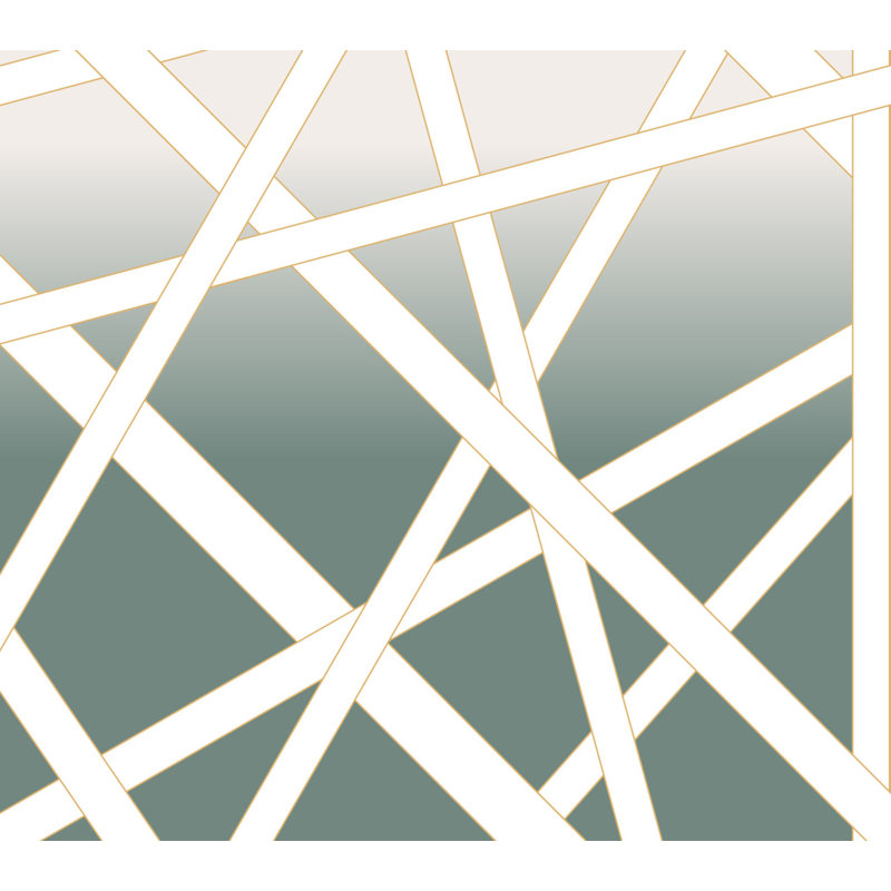 Nastri Shade Green and White Wall Mural