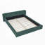 Structure de lit tapissier avec tissu épais, lit plateforme avec tête de lit-2010264896