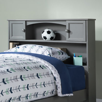 Bouldin Solid Wood Storage Bookcase Headboard