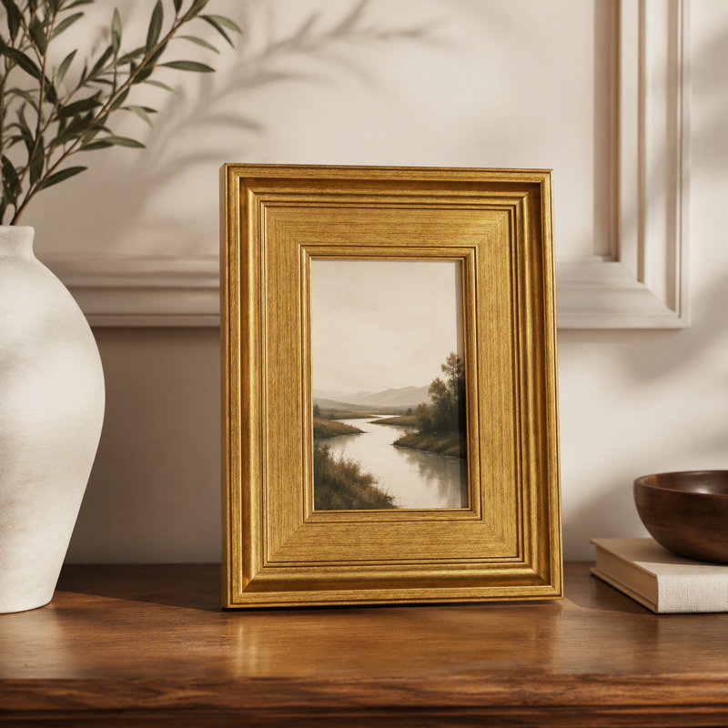 Cadre photo large, Or mat, 4 po x 6 po