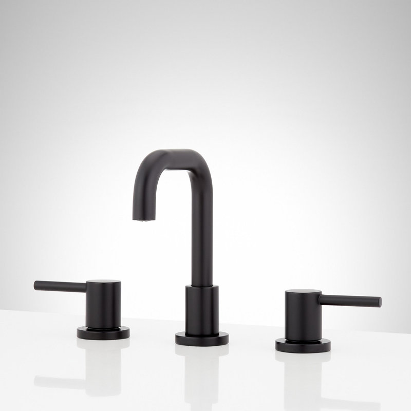 Robinet de salle de bain espacé 1,2 GPM Lexia, Noir mat