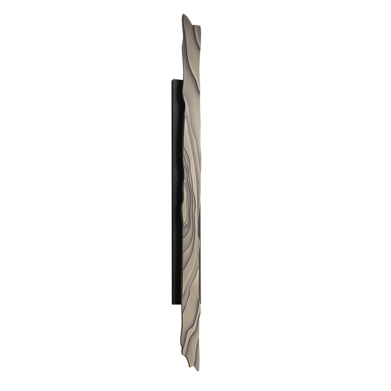 Avenue Outdoor 56"h Textured Led Wall Sconce In Dark Bronze/faux Gold Woodgrain, 40" H x 5" W x 3" D