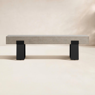 Kareen 62" Concrete Outdoor Bench