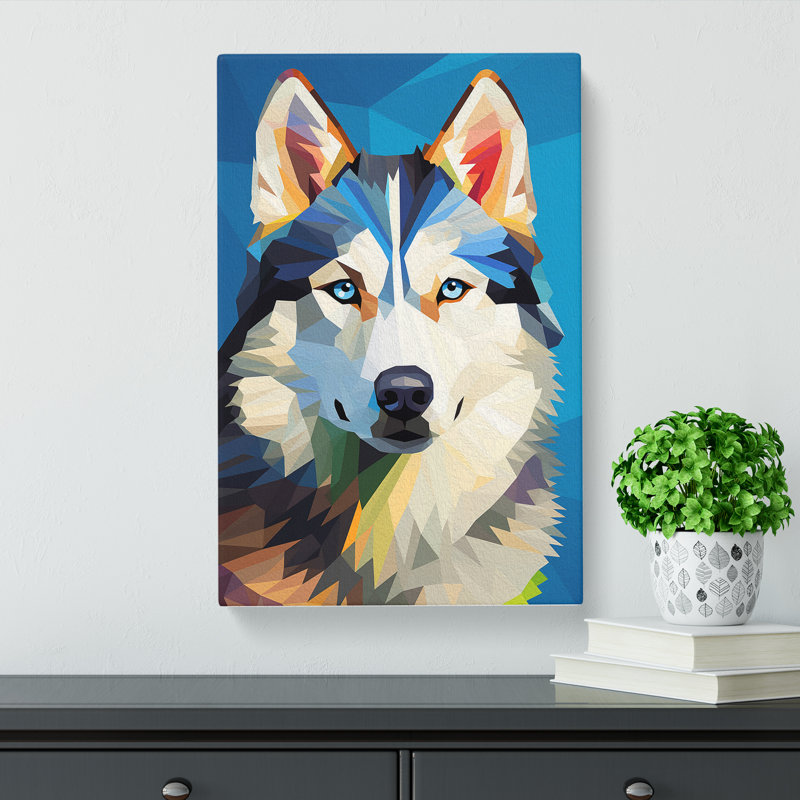 Husky Minimalism Art - Wrapped Canvas, 60cm H x 40cm W x 3cm D