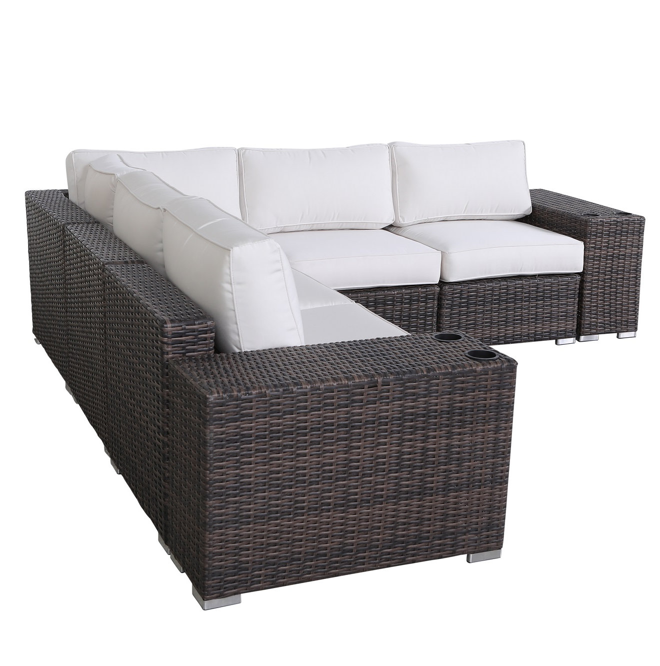 4-Person Sunbrella® Patio Seating Group, Brown , Sunbrella Canvas
