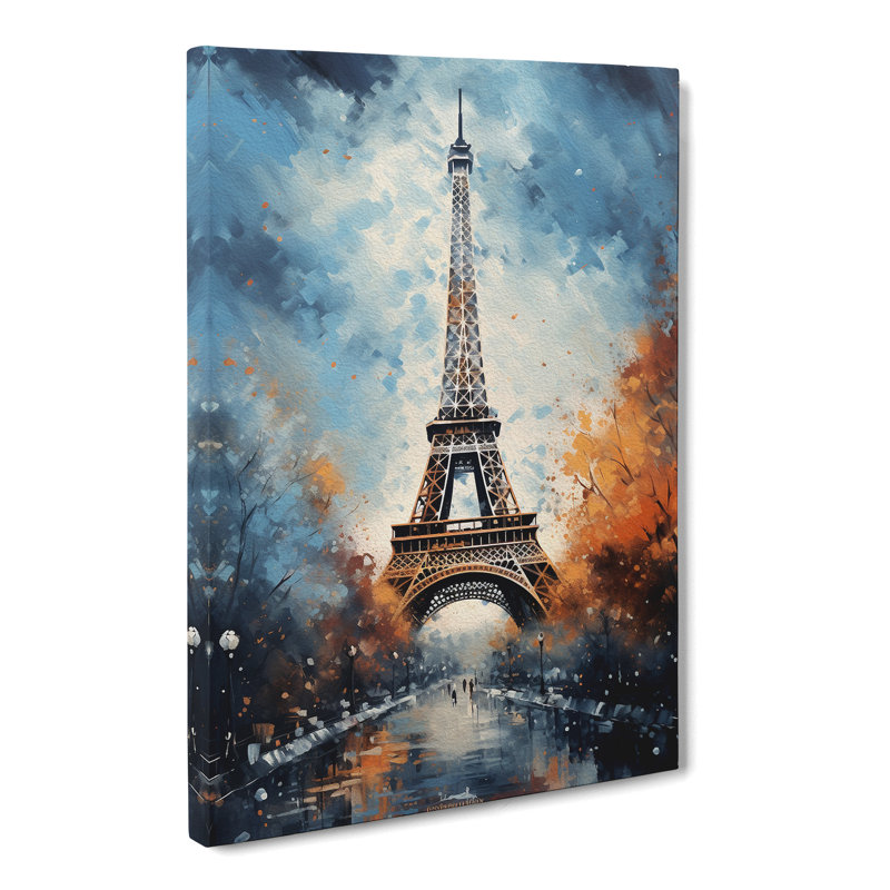 Eiffel Tower Modern Art - Wrapped Canvas, 50cm H x 35cm W x 3cm D