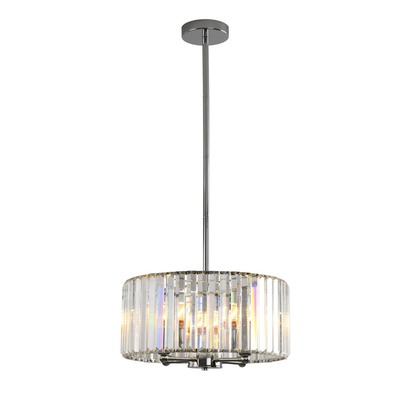 Luminaire suspendu cylindrique à 4 lumières