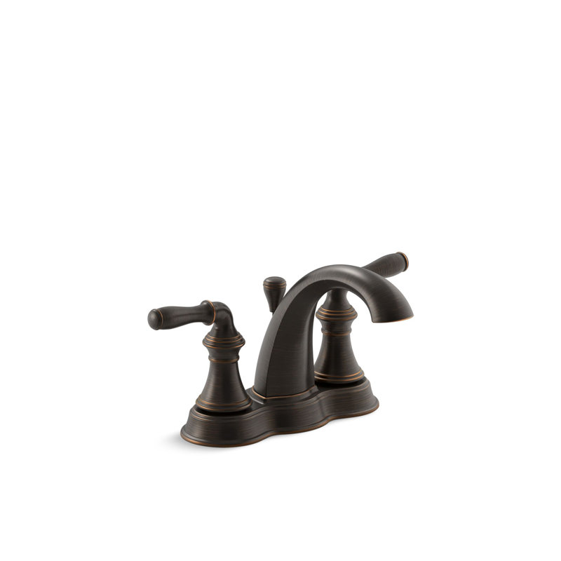 Kohler Devonshire Centerset Bathroom Sink Faucet, 1.2 gpm, Oil Rubbed Bronze, With Pop Up Drain