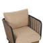 Chaises de patio en rotin PE avec structure et coussins en fer Citali