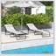 Ensemble de chaises longues pliantes Outsunny, dossier inclinable à 4 positions, filet respirant pour le confort de la plage et du patio