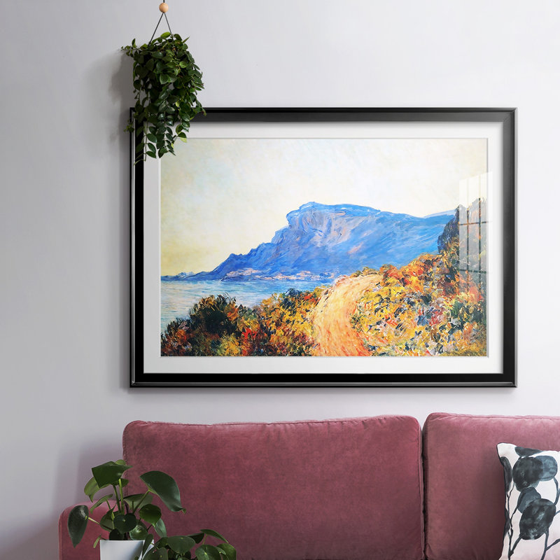La route rouge à Cap Martin, près de Menton, 1884, Noir, H 15 po x l 21 po x P 1,5 po