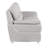 85" Light Gray Genuine Leather Sofa