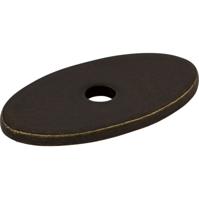Oval  Backplate, German Bronze, 1.25" H x 0.75" W x 0.625" D