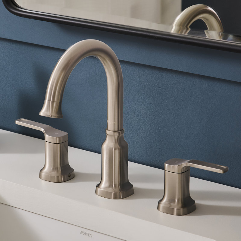 Ruvati Arti Two Handle Widespread Bathroom Faucet in Brushed Nickel
