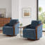 Upholstered Swivel Barrel Chair-1053755035