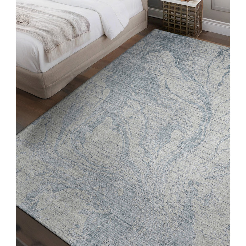 Abstract Area Rug in Gray/Taupe, Rectangle 12' x 15'
