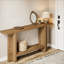 Table de canapé à double couche avec rangement, table de couloir, console