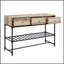 Table de salon en chêne Brantley et gris sableux, durable et élégante pour les espaces de vie modernes, parfaite pour la commodité et l'esthétique.