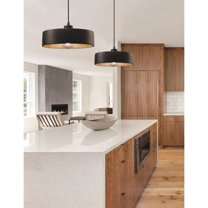 Radiance 1 - Light Pendant, Champagne Gold, Matte Black
