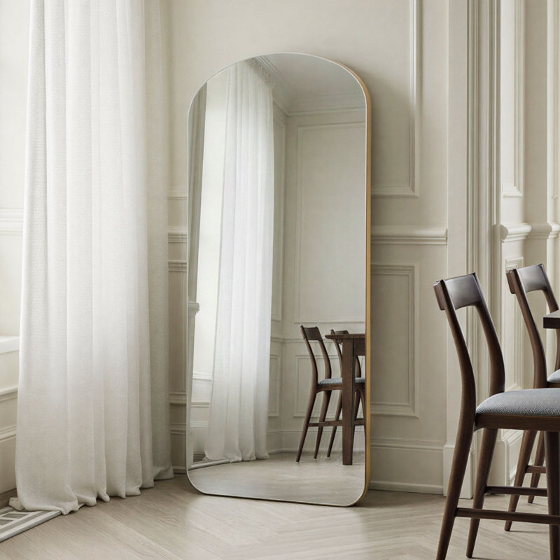 Soho Curved Arch Full Length Mirror, 170.18 cm H x 71.12 cm W  , Gold 