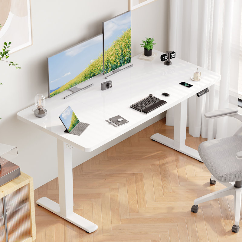 Electric Standing Desk Height Adjustable Desk Sit Stand Desk With Time Reminder Stand up Desk 2 Memory Setting Electric Desk 