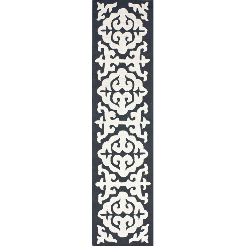 Tapis gris anthracite Eena, Tapis de couloir 2 pi 7,2 po x 10 pi
