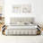 Queen Size Upholstered Bed ,Comfortable Upholstered Bed Frame, Chenille Fabric-1673239336-1673239351