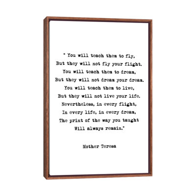 «Dream - Mother Theresa Quote», reproduction d'art textuel