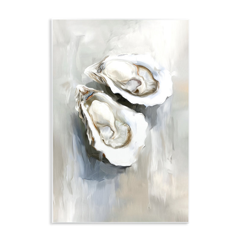 Plaque murale «Two Oysters Seashell Mirage» par Ramona Murdock, H 15 po x l 10 po