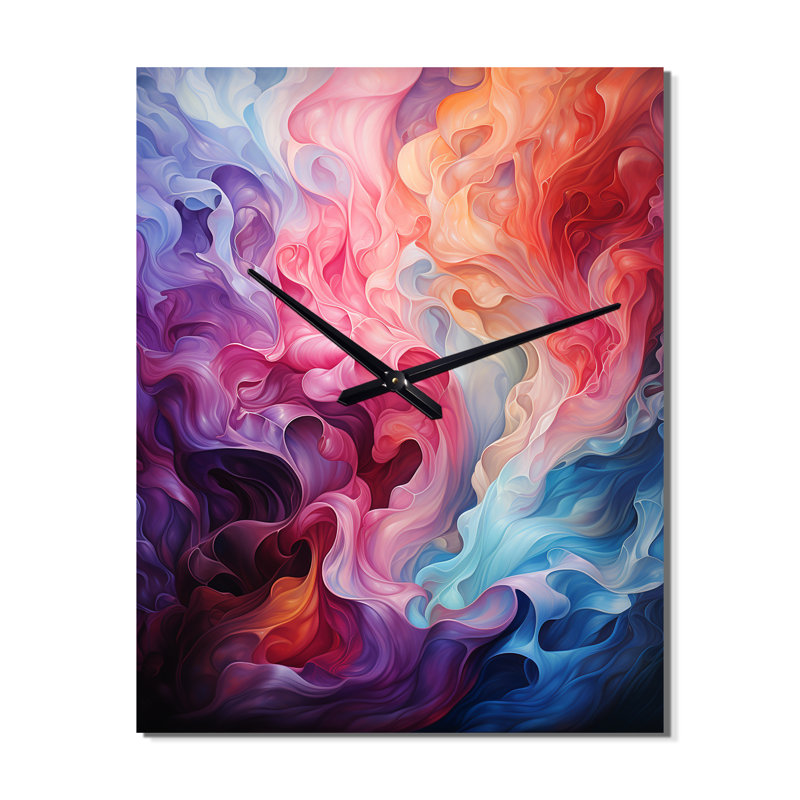 Horloge murale abstraite Opt Art Radiant Spectrum II, Petit