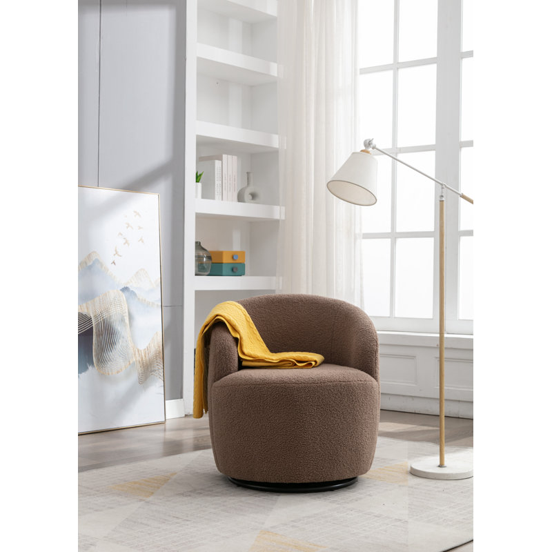 Fauteuil de réception, fauteuil demi-tonneau pivotant, Café