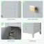 Meuble-lavabo de salle de bain avec lavabo, armoire de salle de bain avec porte à fermeture douce, support de rangement et tiroir