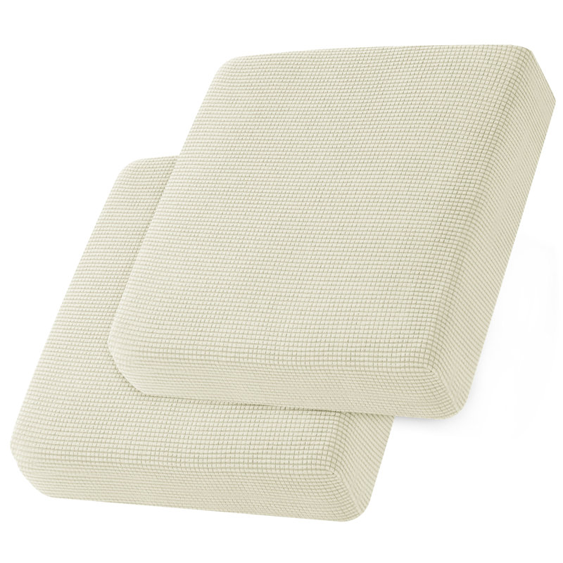 Housse pour causeuse à coussins carrés Allington, Crème, crème