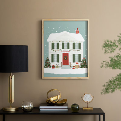 «Christmas Holiday Art XXXVI», reproduction encadrée - bois massif