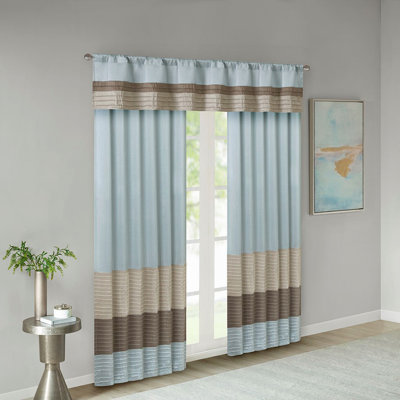 Polyoni Pintuck Curtain Panel(Only 1 Pc Panel)