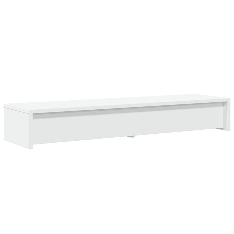 Barra Manufactured Wood Monitor Stand, White, 15cm H x 100cm W x 27cm D