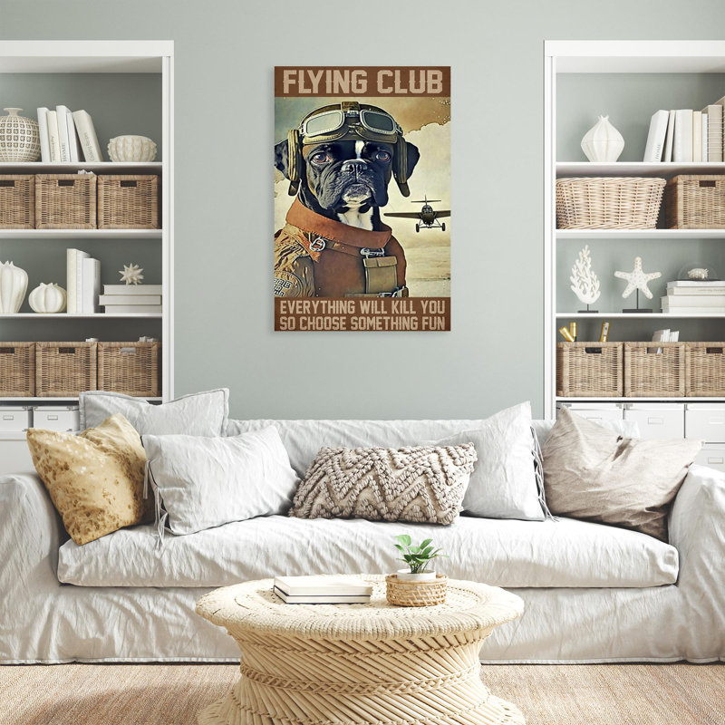 Flying Club sur toile, impression, H 36 po x l 24 po x P 1,25 po