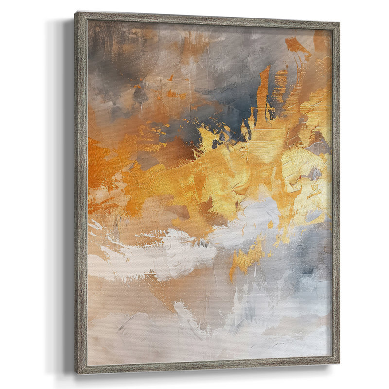 ABSTRACT Series CD XXXII, reproduction encadrée - bois massif, H 21 po x l 17 po