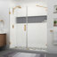 Nautis XL porte de douche à charnière sans cadre avec verre transparent StarCast de l 71,25 à 72,25 po x H 80 po
