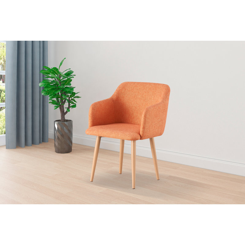 36cm H Fabric Upholstered Armchair, orange