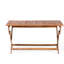 Creek Rectangular Acacia Folding Outdoor Dining Table , 140cm cm W 75cm cm D