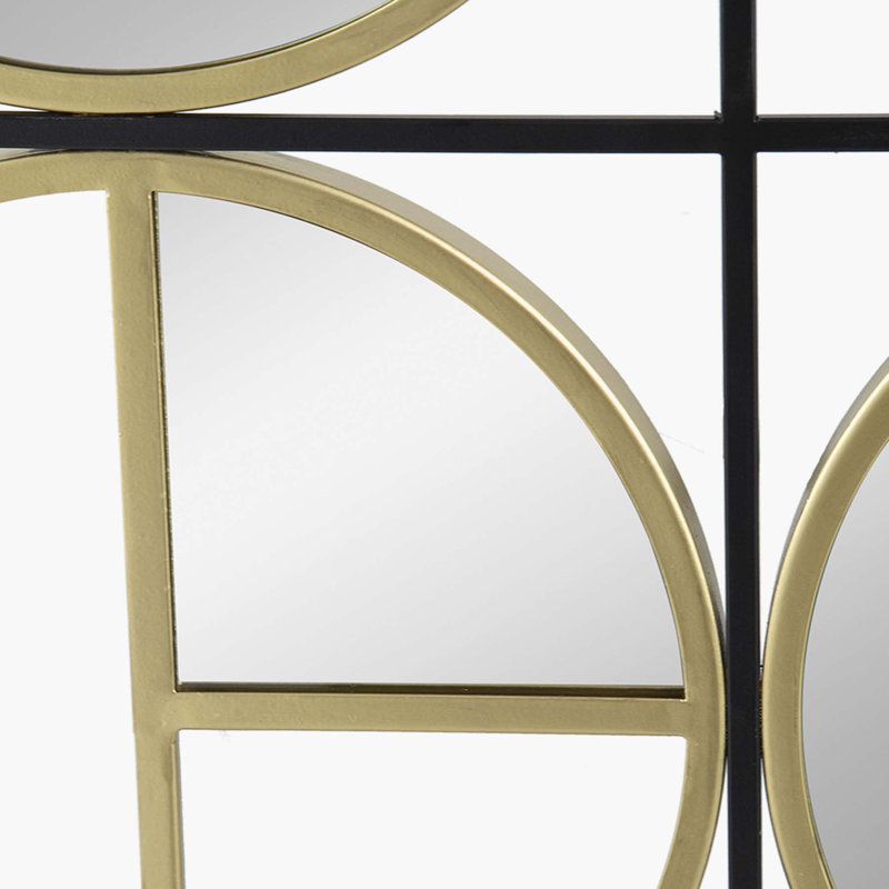 Miroir mural en métal exquis pour une décoration intérieure élégante
