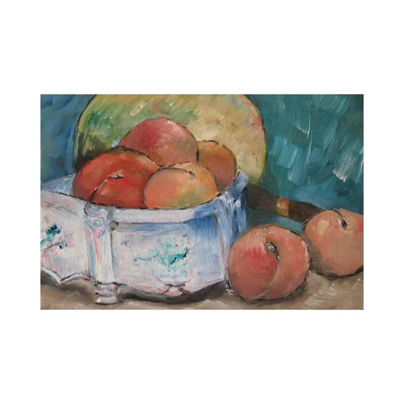 Fruit Bowl by Paul Cezanne - Wrapped Canvas Painting, 152.5 cm H x 101.5 cm W